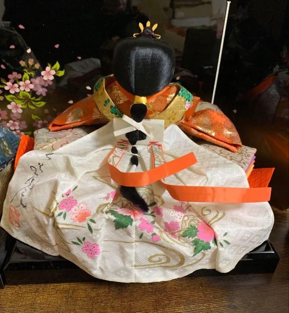 【8日迄出品】京雅　小倉草園作　絶世の美男美女　親王飾り　十二単唐衣裳姿仕様