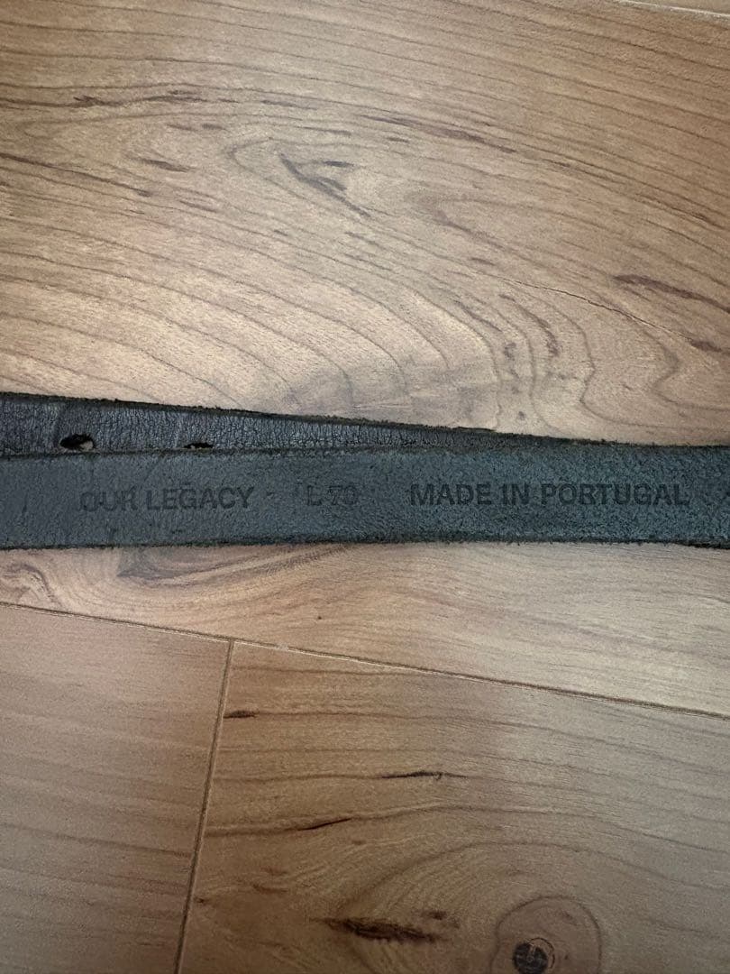 正規品 OUR LEGACY レザーベルト ブラック 70