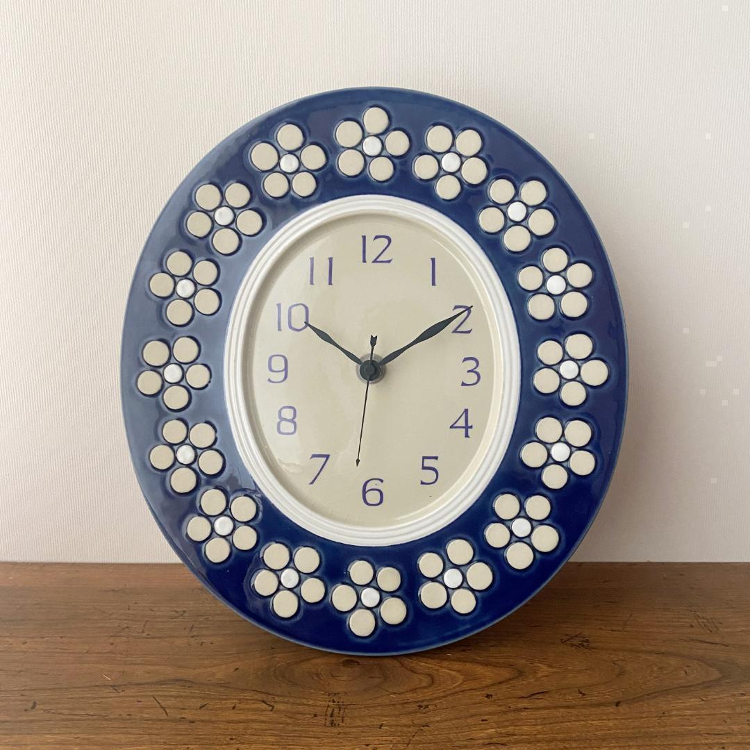 ◇極希少◇ ロールストランド 陶器製 ヴィンテージ 壁掛け時計 電波時計に交換済