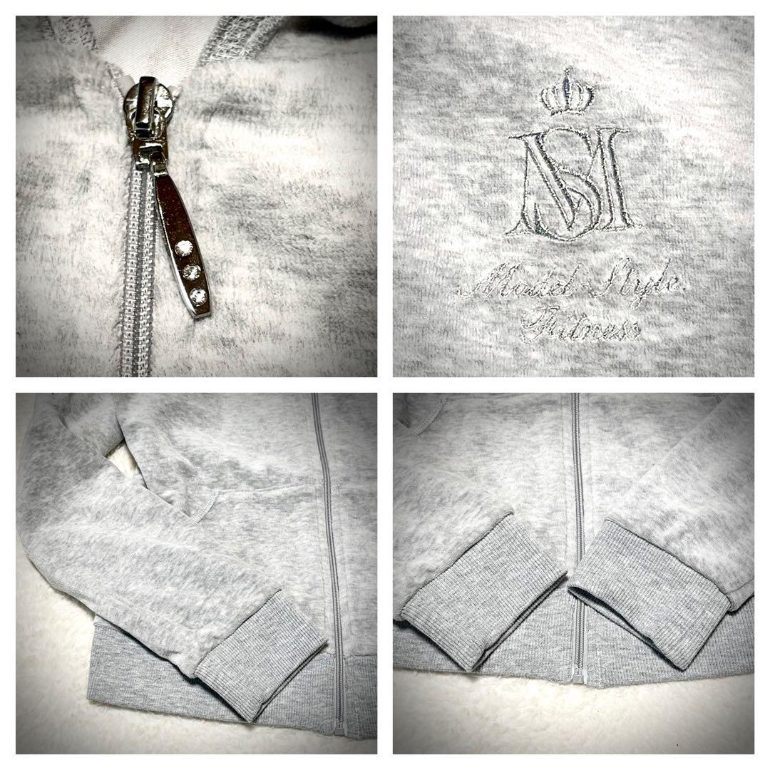 美品 ベロア セットアップ Y2K サウナスーツ スタイルアップ Ｍ グレー