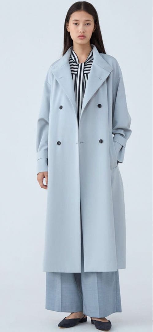 TOMORROWLAND トゥモローランドネイビートレンチコート美品