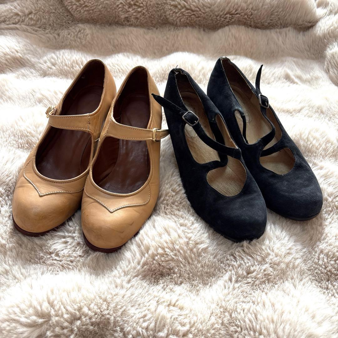 【スペイン製ブランド】 フラメンコシューズ2足セット　おまけ付き（シューズ袋1）