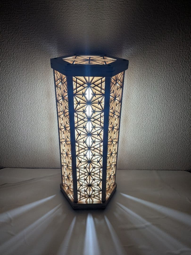 組子細工ランプ(横置き、縦置き両方出来ます。)