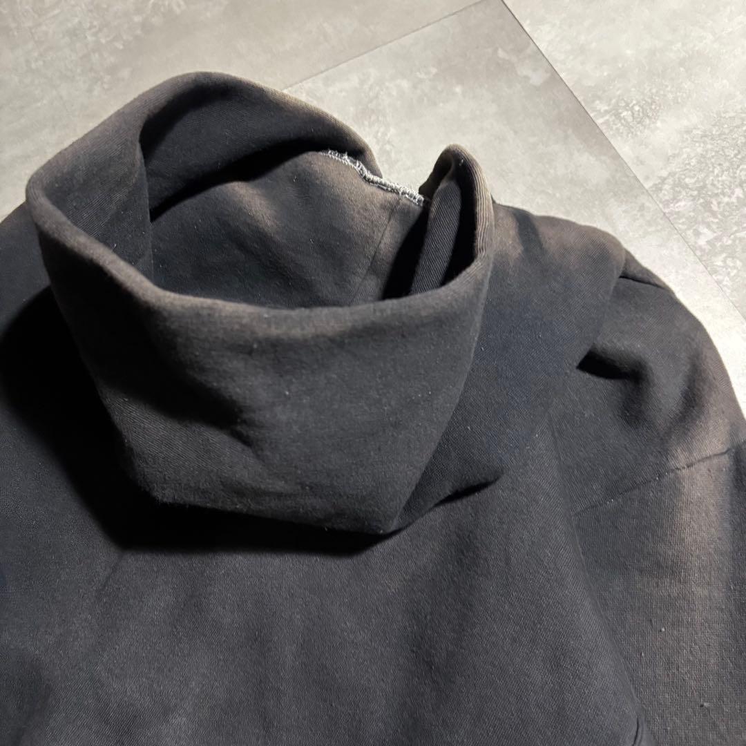 70s - unknown パーカー　フルジップ　サンフェード　黒　ブラック