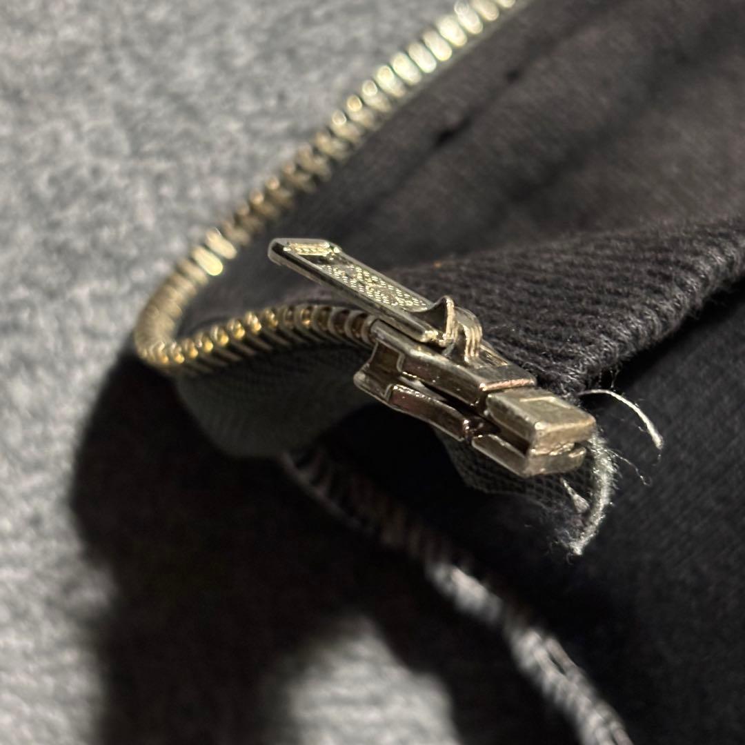 70s - unknown パーカー　フルジップ　サンフェード　黒　ブラック