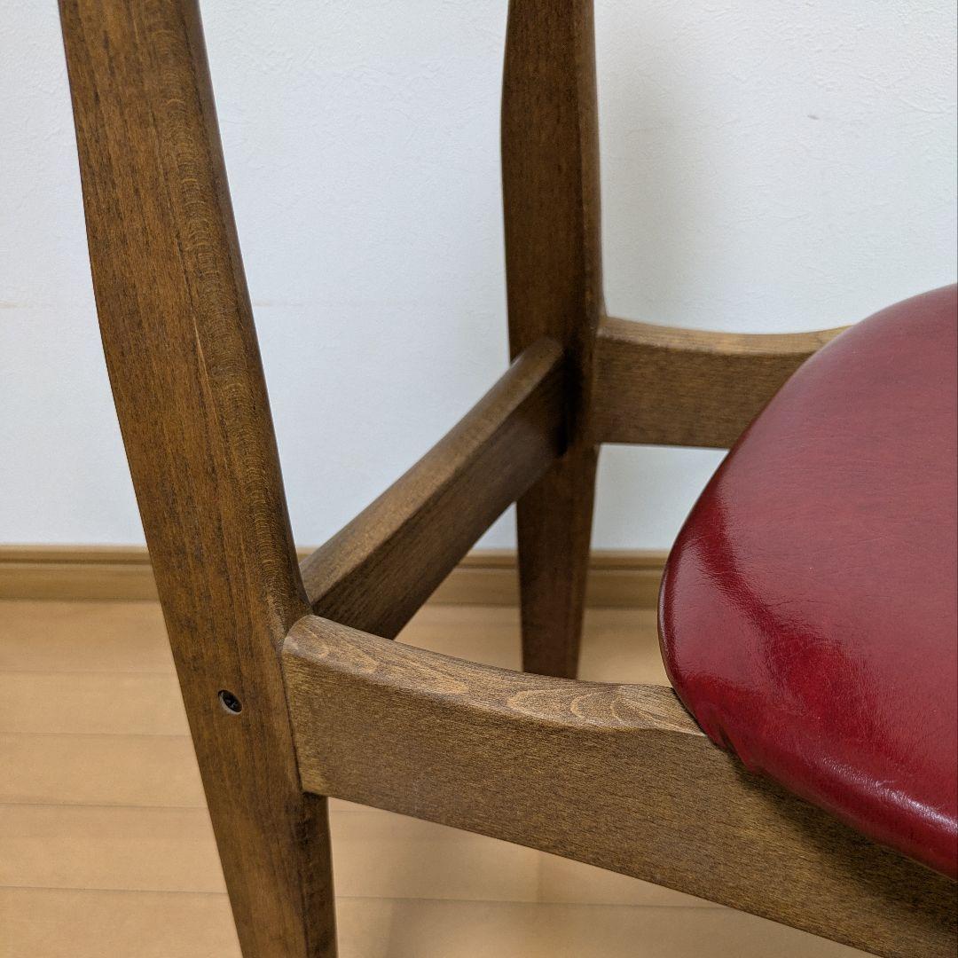 ダイニングチェア Pin Chair 鋲打ちレッドPin-RDレトロ北欧