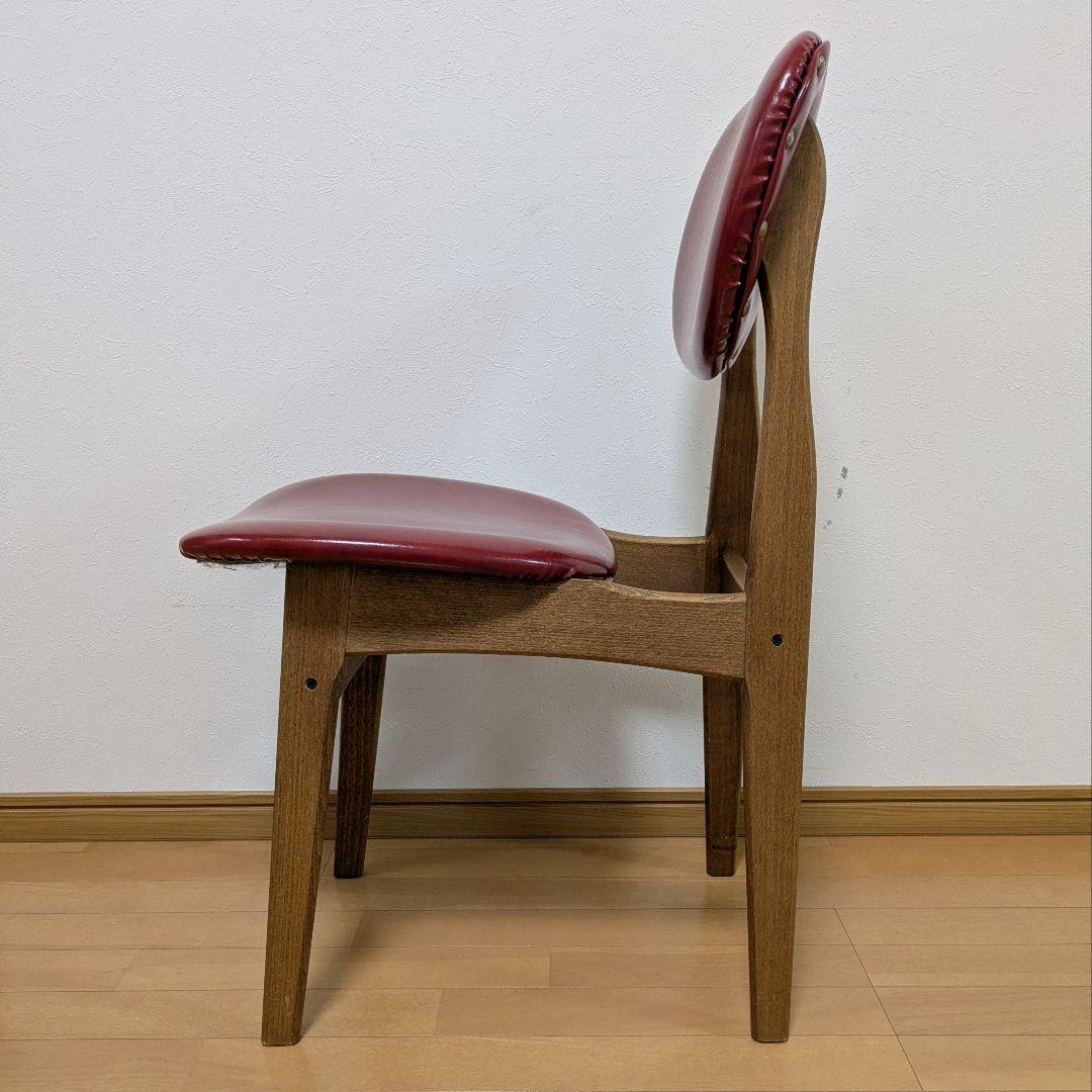 ダイニングチェア Pin Chair 鋲打ちレッドPin-RDレトロ北欧