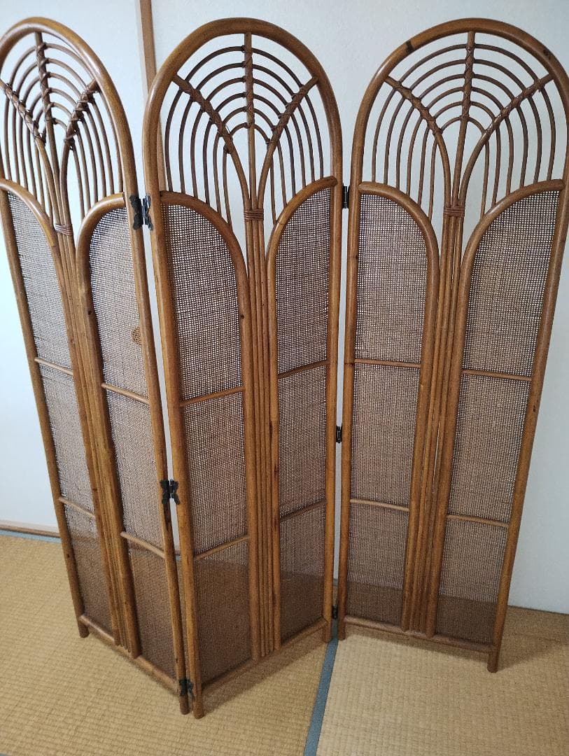 籐の衝立　パーティション