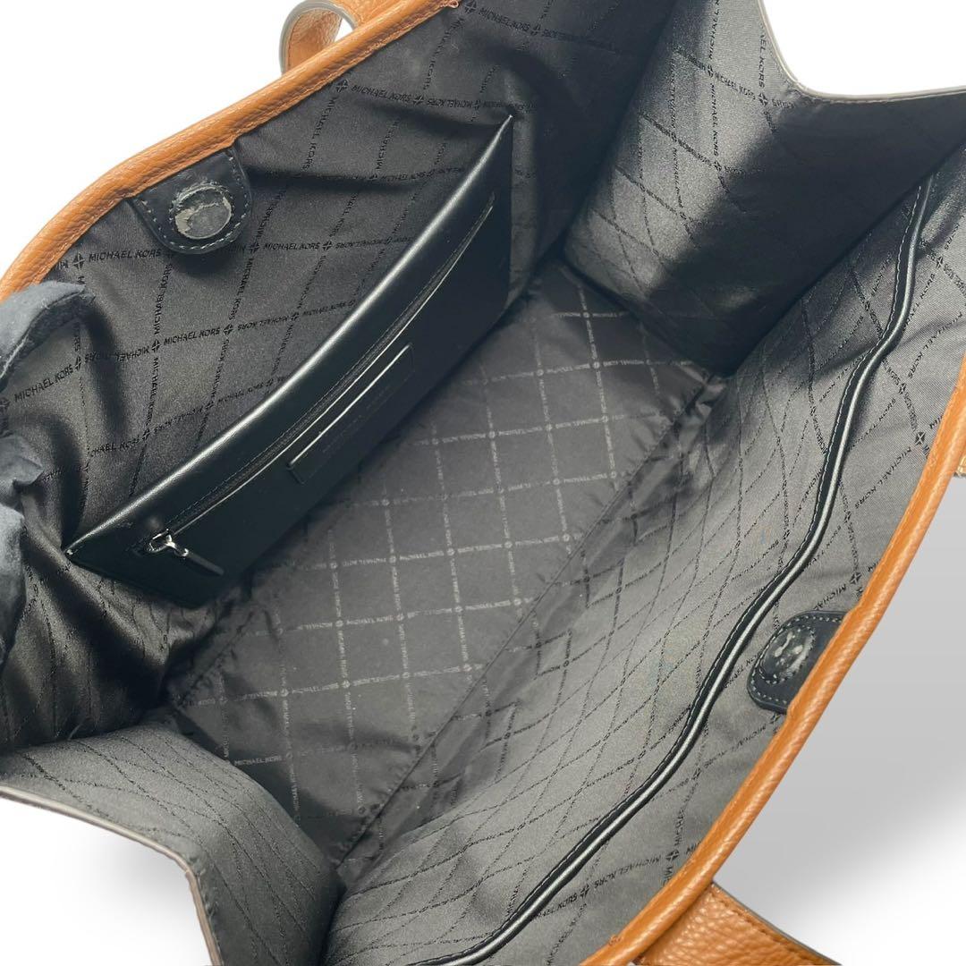 良品 マイケルコース クーパー ストライプ ジャガード トートバッグ A4可