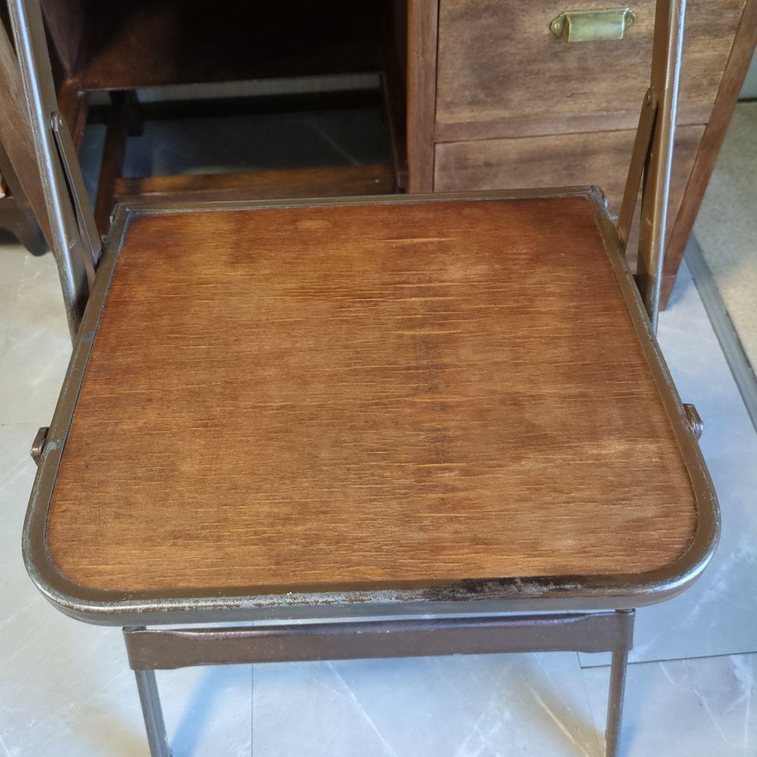 Clarin USAアンティーク折りたたみ椅子 ブラウン