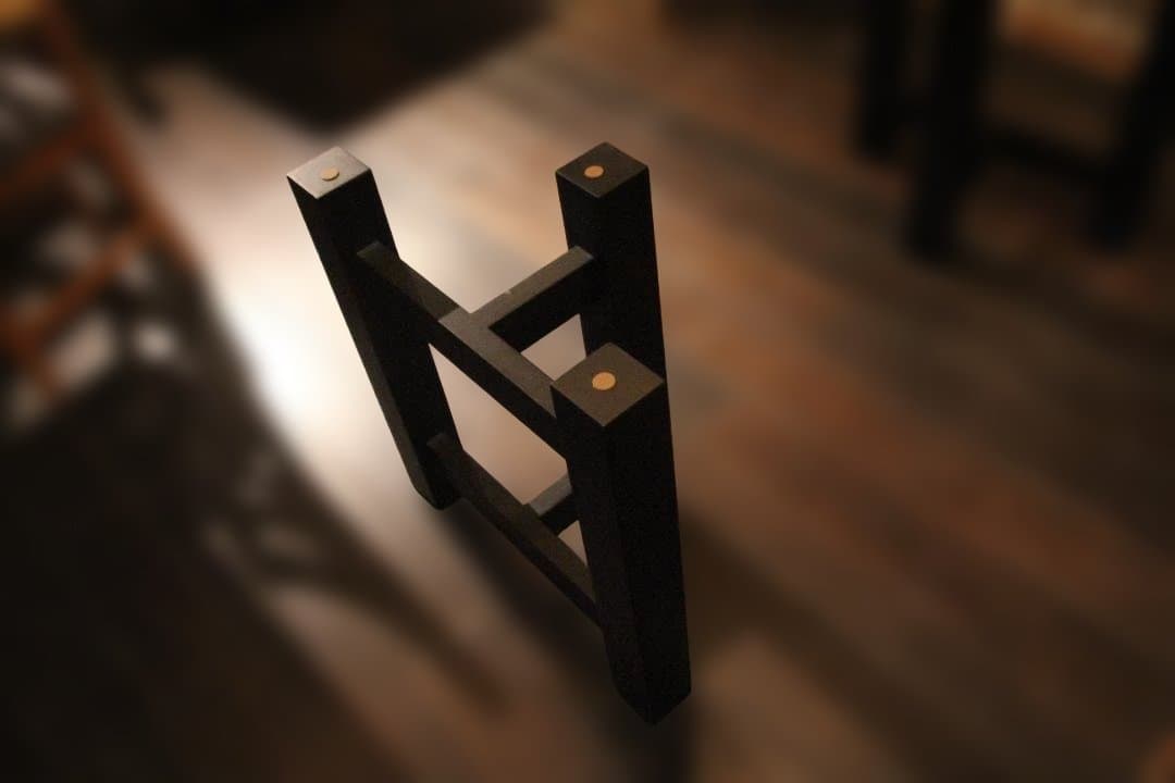 【脚のみ】一枚板テーブル／ダイニングテーブル／ブラック