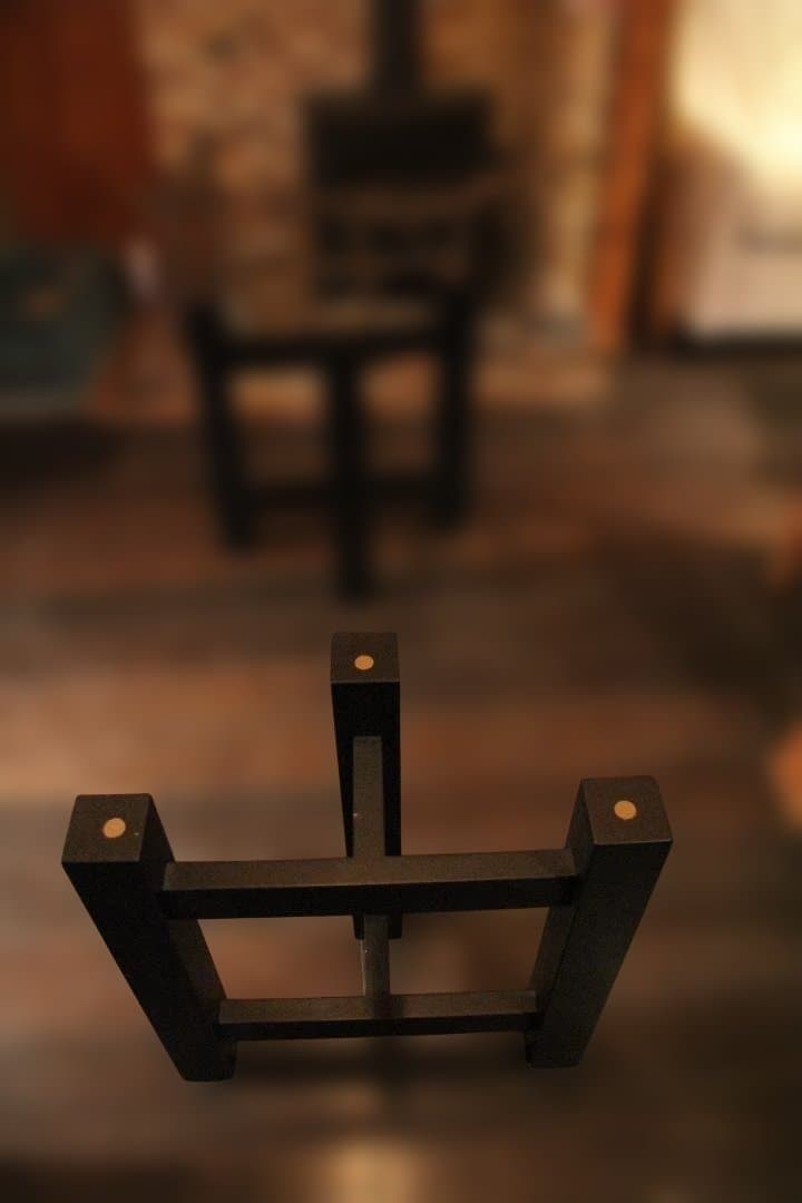 【脚のみ】一枚板テーブル／ダイニングテーブル／ブラック