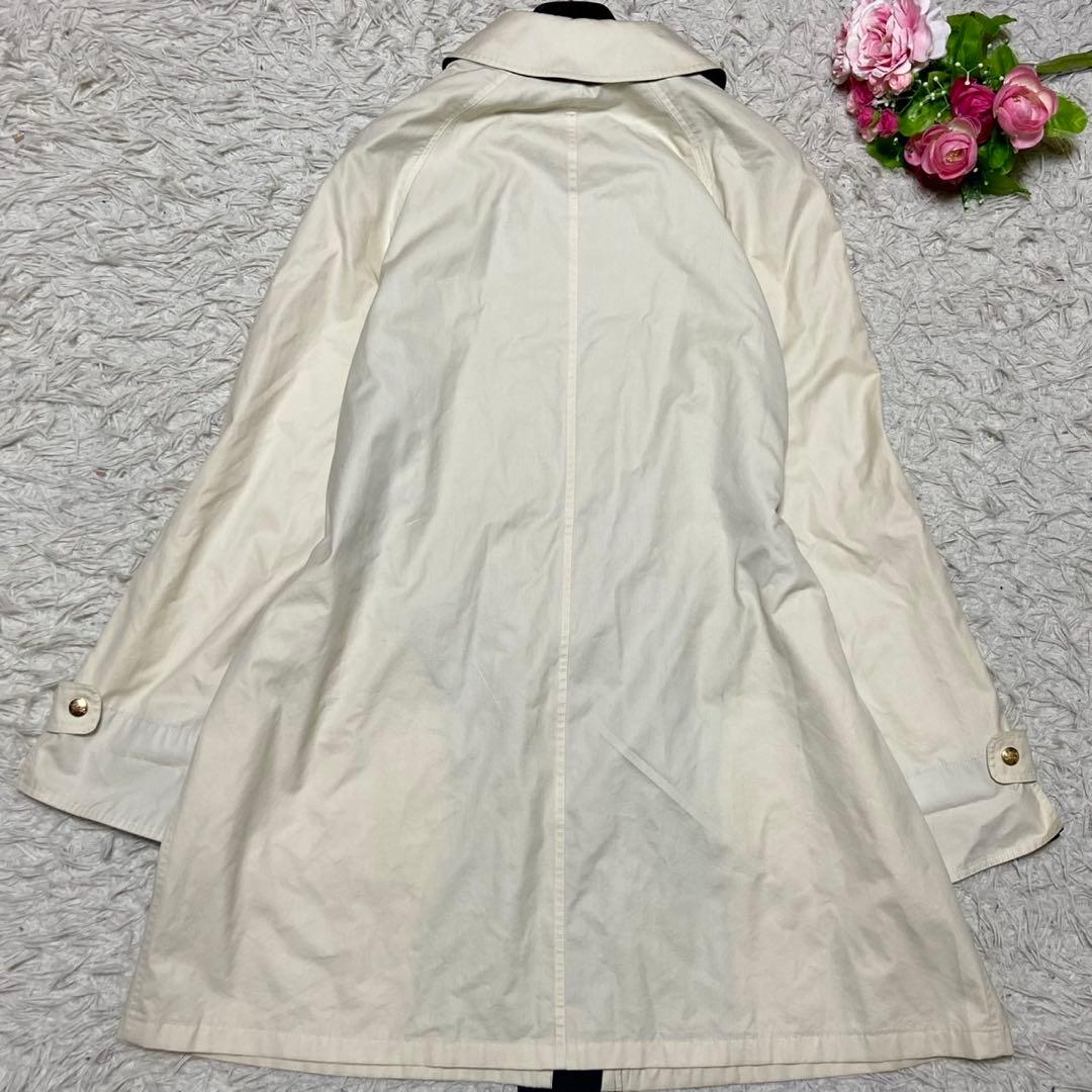 【美品】バーバリー アーカイブロゴ 裏地チェック ロングコート サイズM