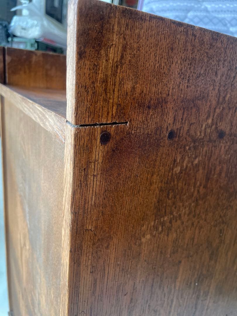 小型収納箪笥 観音扉 箪笥 小物収納 飾り棚 ガラス窓 ガラスつまみ 中古品