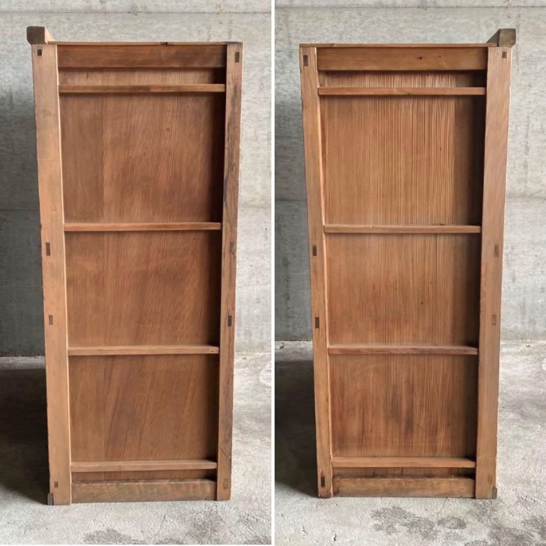 古い水屋箪笥 キャビネット 棚 台 引き戸 引き出し 木製 和風 家具 レトロ
