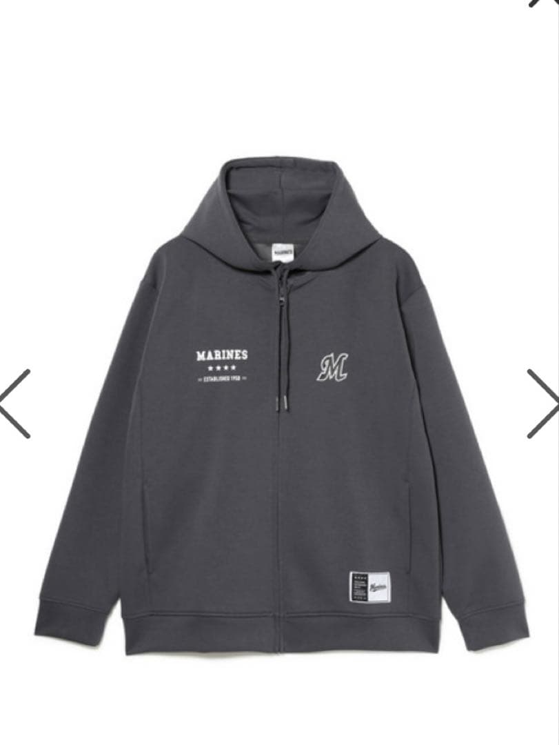 ダンボールニットZIPパーカー　千葉ロッテマリーンズ　L グレー