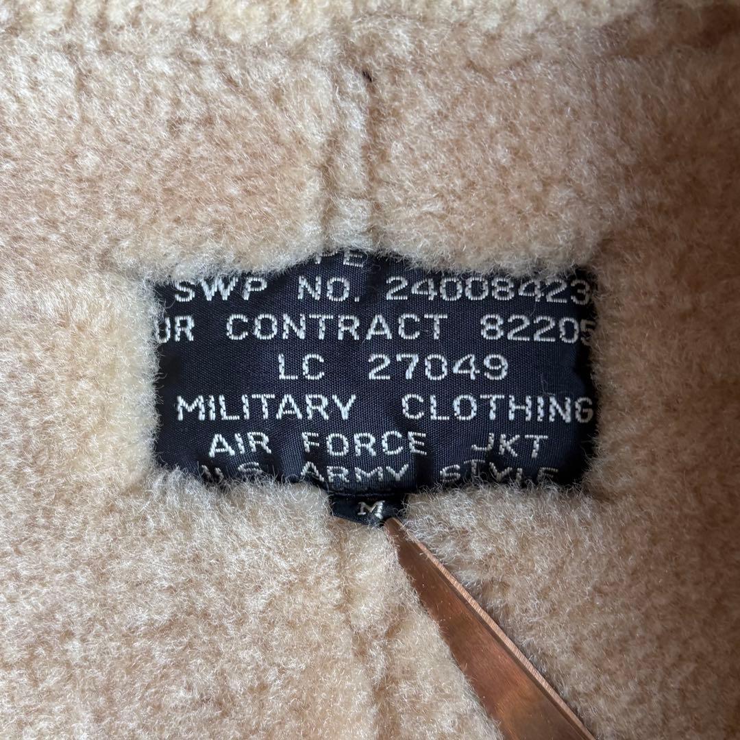 【90s vintage】B-3 フライトジャケット　リアルムートン　本革　短丈