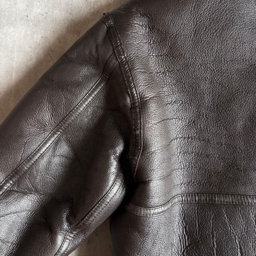 【90s vintage】B-3 フライトジャケット　リアルムートン　本革　短丈