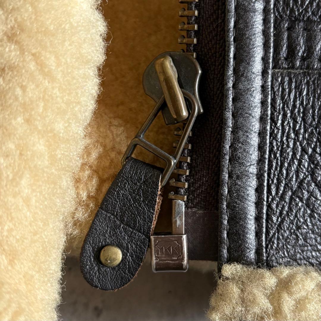 【90s vintage】B-3 フライトジャケット　リアルムートン　本革　短丈