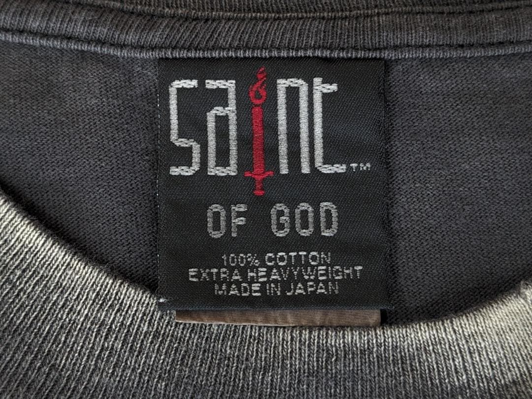 セントマイケル×FOG/ロゴプリントロンT/フェード・グランジ/ビッグシルエット