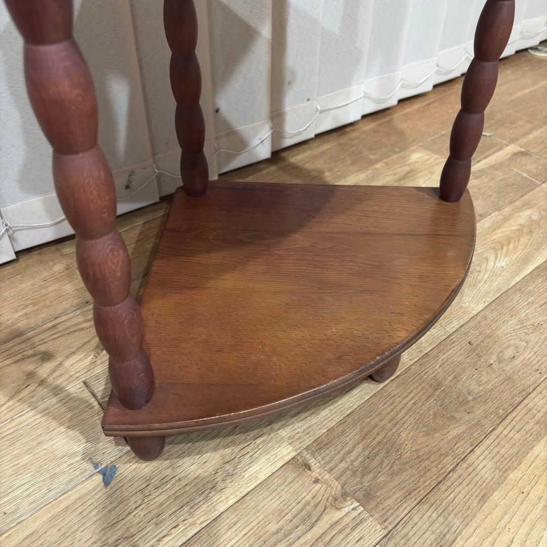 ナジコ Najico コーナーシェルフ 4段 木製 天然木 アンティーク ラック