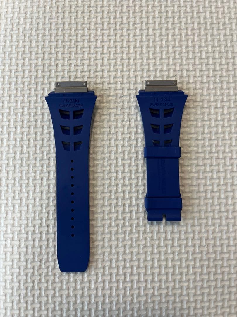 m⭐︎リシャールミル　ラバーベルト　ブルー×ホワイト