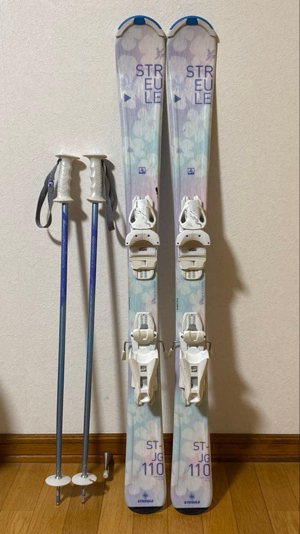 STREULE ST JG 110 スキー板とポールセット　中古品