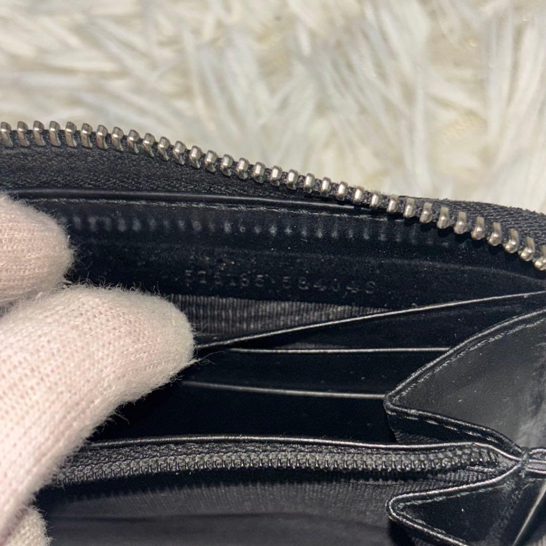 グッチ 長財布 タイガー 虎 PVC GGスプリーム ラウンドファスナー 黒