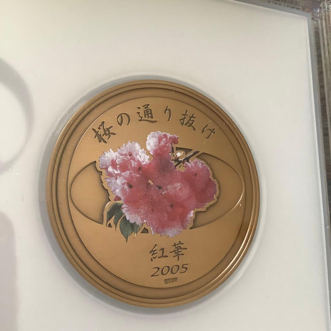 造幣局制作　両面のレリーフが精密で美しい平成17年、桜の通り抜け記念銅メダル