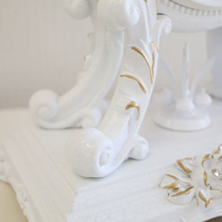 輸入雑貨　プリンセス　ヨーロピアン　姫系　テーブルクロック置時計　回転オブジェ付