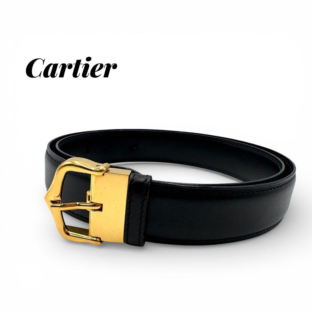 【美品】Cartier カルティエ マストドゥカルティエ ベルト ブラック