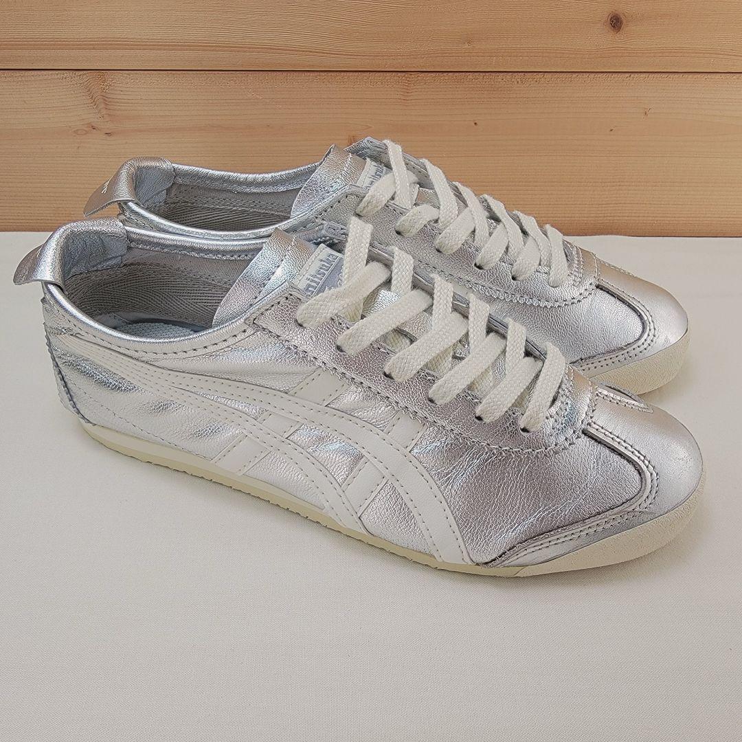 オニツカタイガー メキシコ66 シルバー/ホワイト 24cm