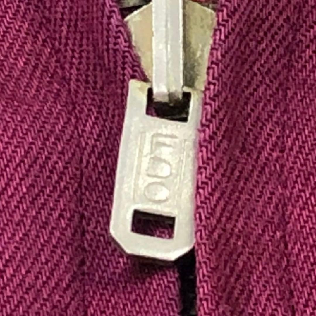 80s PINK DRAGON スカジャン ロゴ刺繍 龍 赤　ボルドー FDC