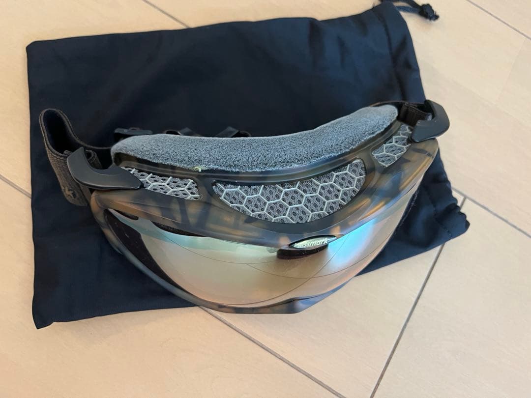 kissmark キスマーク　スノボウエア上下、ゴーグルセット迷彩柄　L