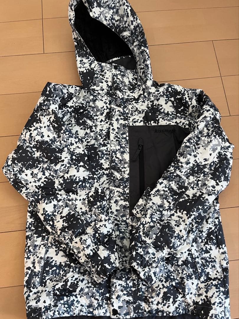 kissmark キスマーク　スノボウエア上下、ゴーグルセット迷彩柄　L
