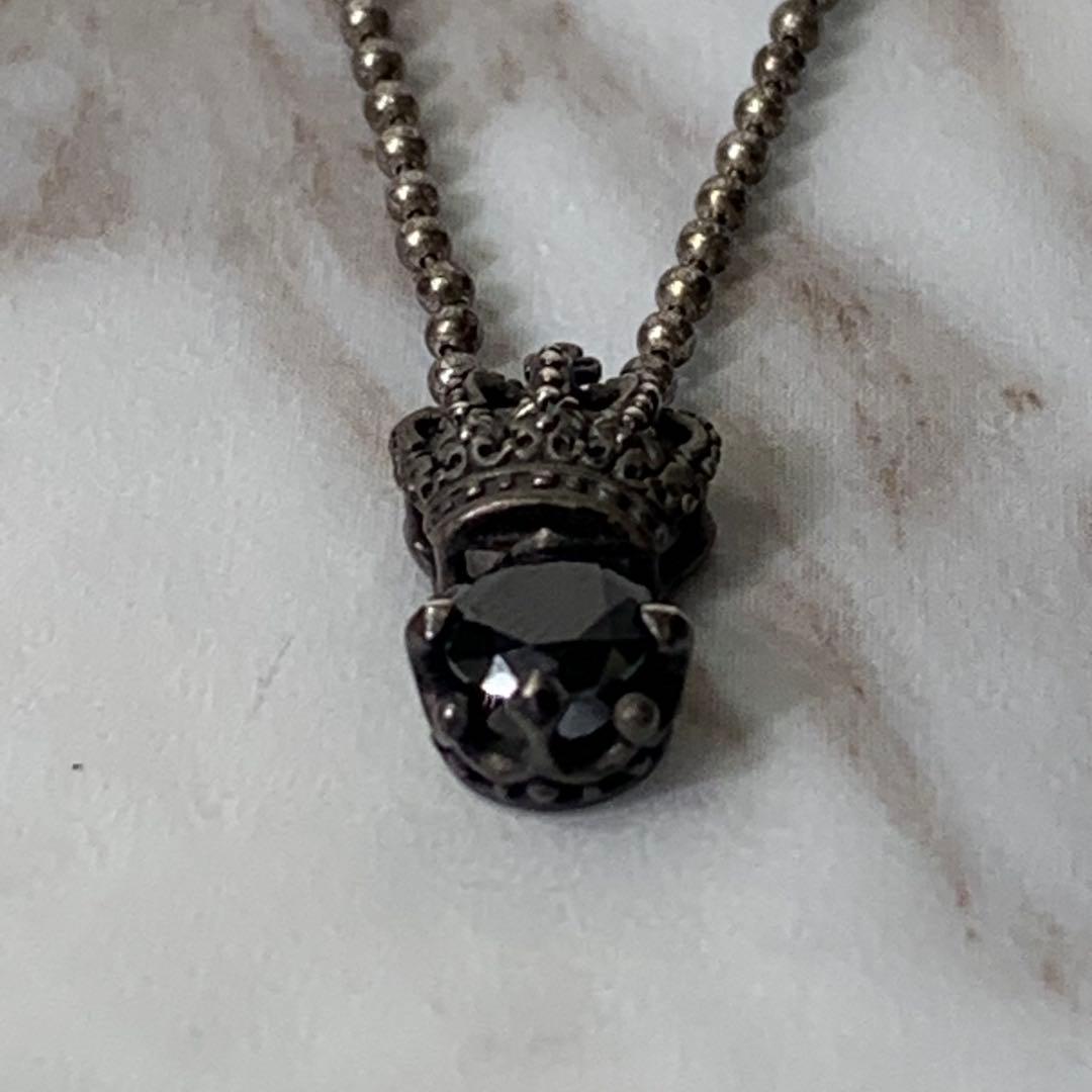 Justin Davis ネックレス ブラック クラウン silver925