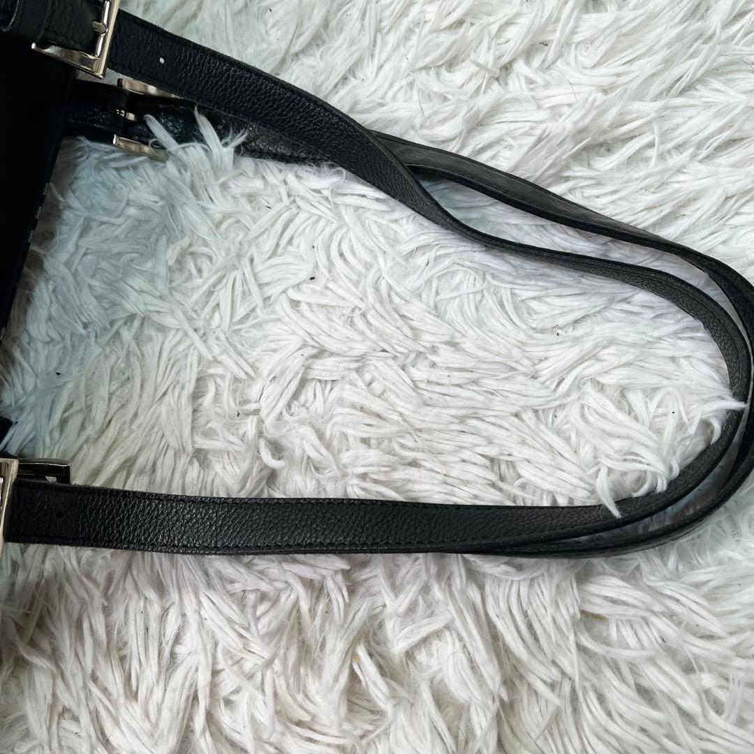 希少✨バーバリー トートバッグ　ナイロン レザー ホースロゴ　A4