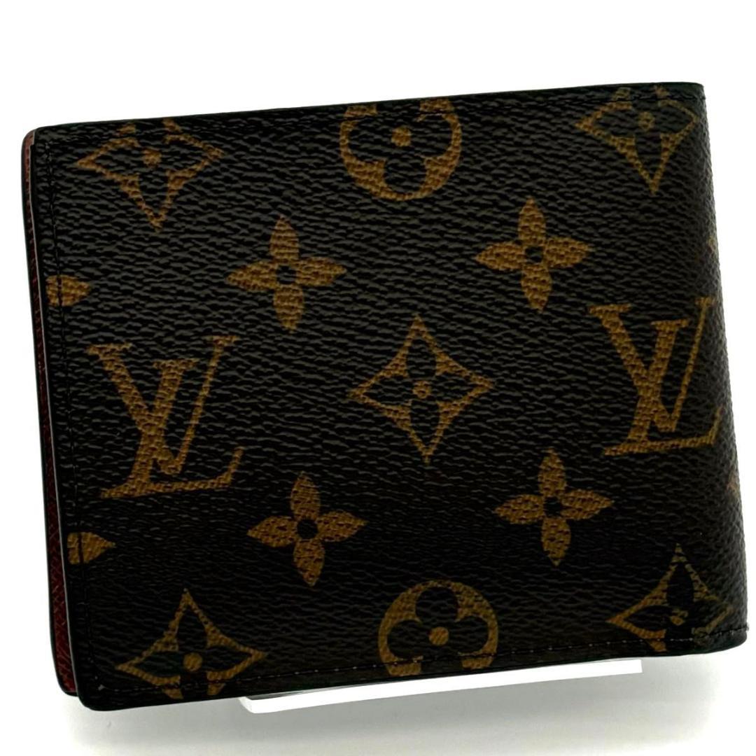 ルイヴィトン 折財布 モノグラム ポルトフォイユ マルコ NM 茶 1973