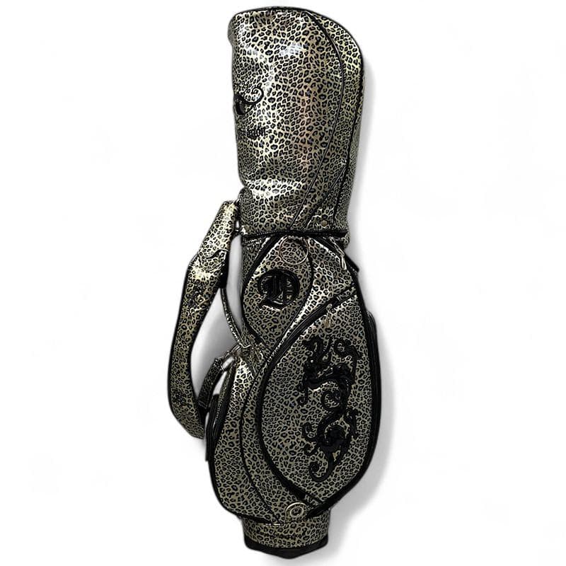 ダンスウィズドラゴン エナメルレオパード キャディバッグ ゴールド系 9型5分割