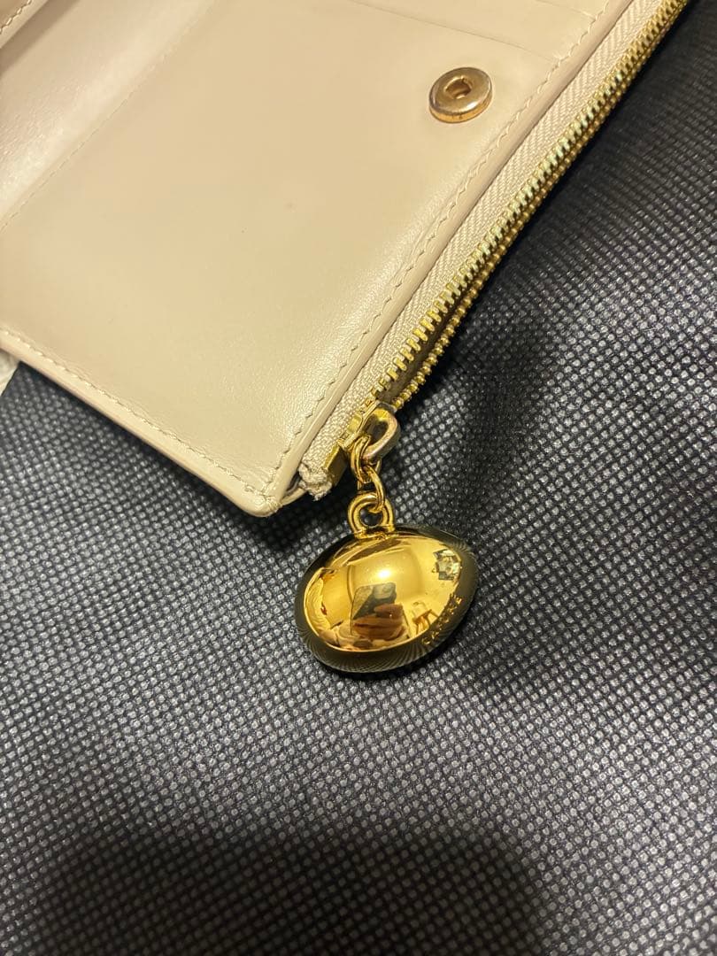 CAFUNE ベージュ 二つ折り財布