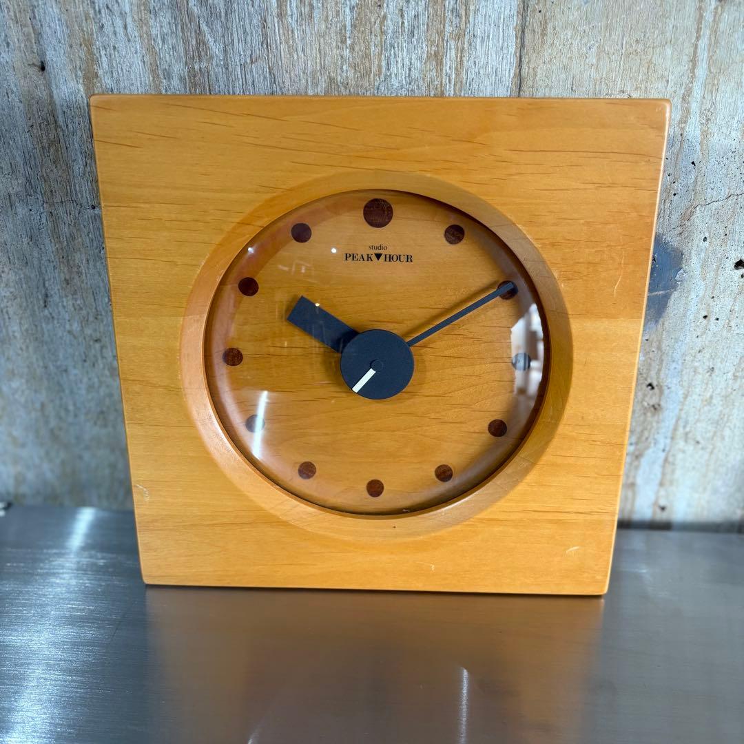studio PEAK▼HOUR 壁掛時計 スクエアウォールクロック