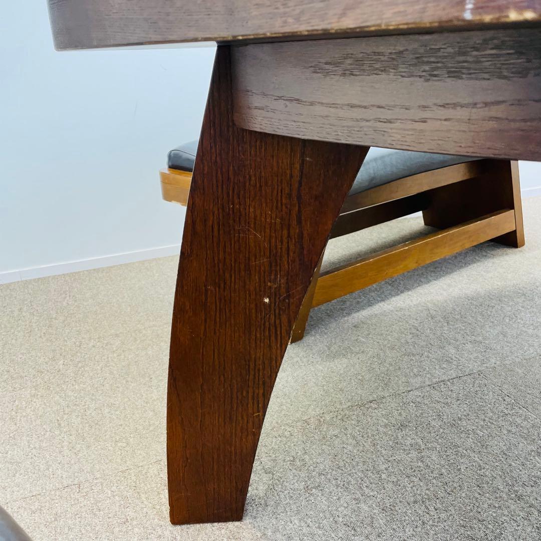 アンティーク調 三角形大型テーブル 幅約152cm