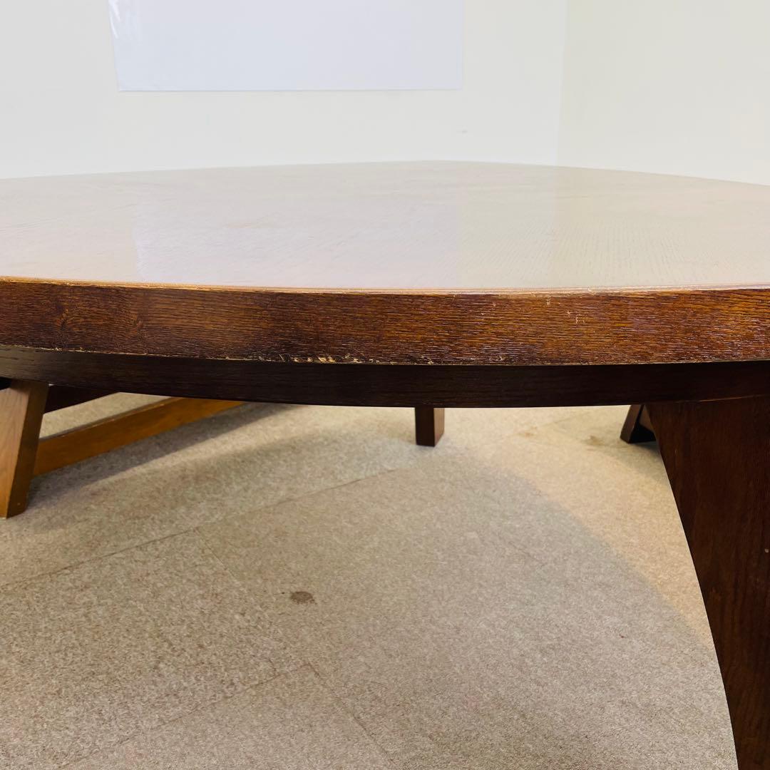 アンティーク調 三角形大型テーブル 幅約152cm