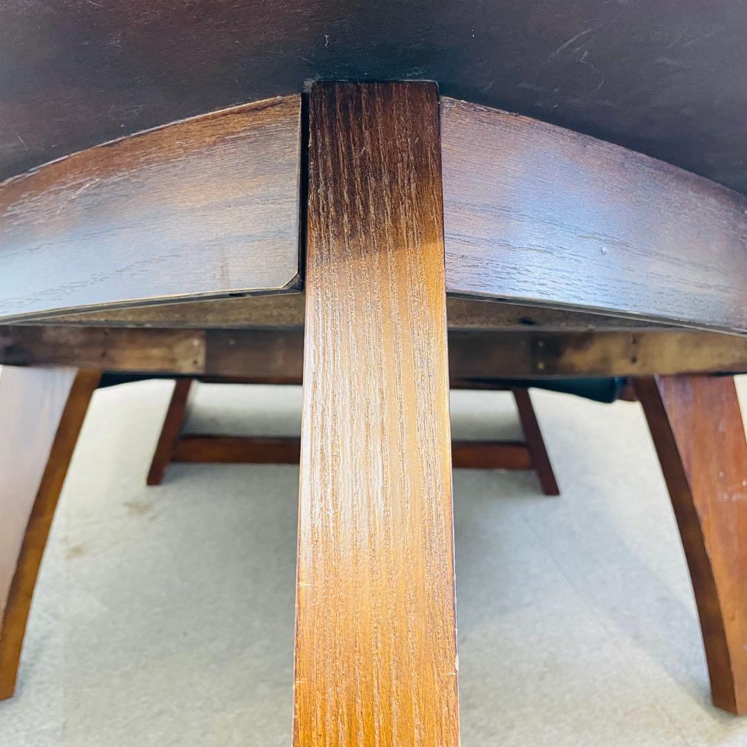 アンティーク調 三角形大型テーブル 幅約152cm