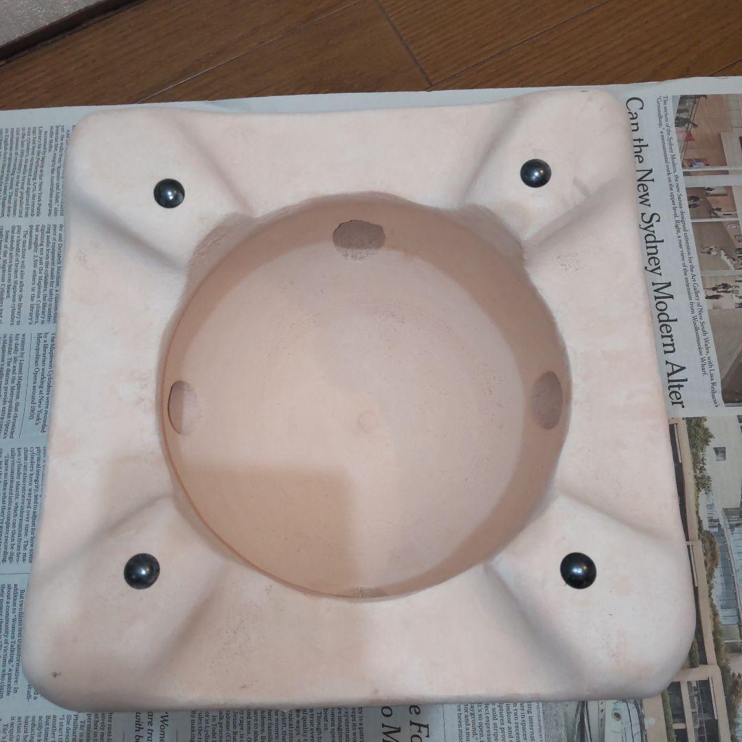 ③④新品未使用 飛騨こんろ 7号 陶器製 四角形 七輪 網 木製敷き付