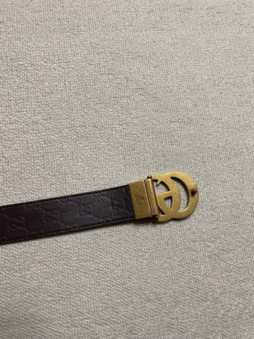 【最終値下げ 本日購入9,500円】GUCCI ダブルG ワイドベルト