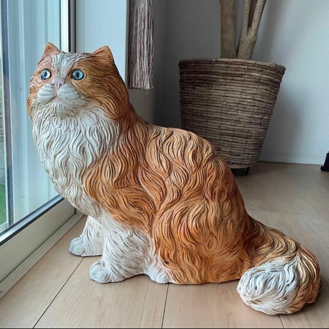 【値下】猫の置物　ヴィンテージ　イタリア製　希少