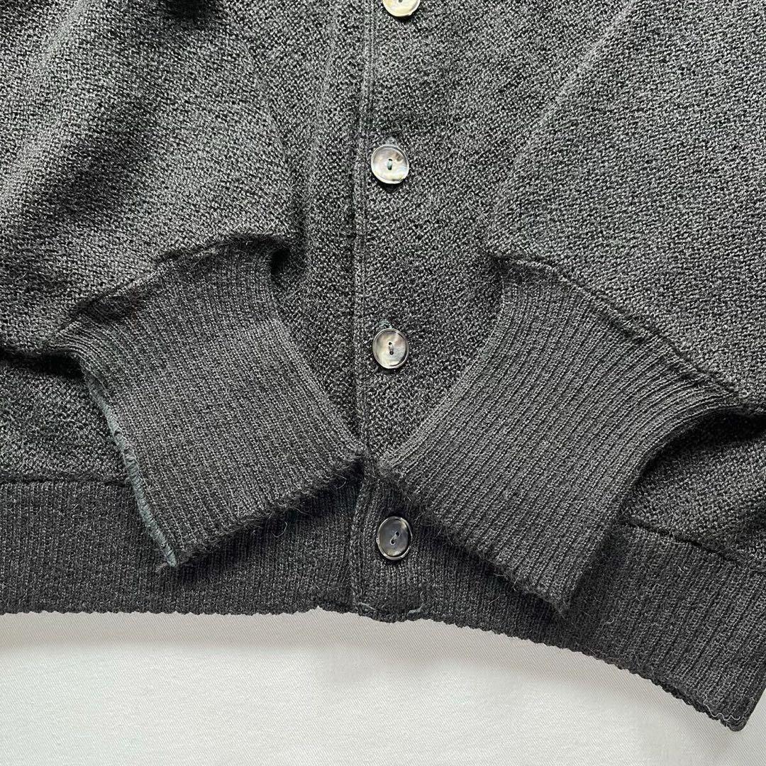 黒 60s Di Fini 無地 アルパカ カーディガン L ビンテージ