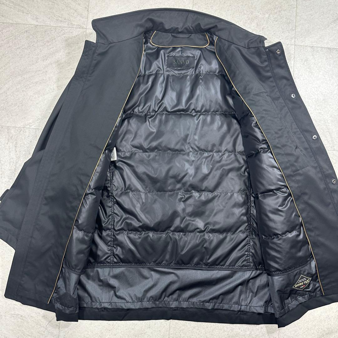 【SANYO】ゴアテックス ダウンライナー付 ステンカラーコート フード M
