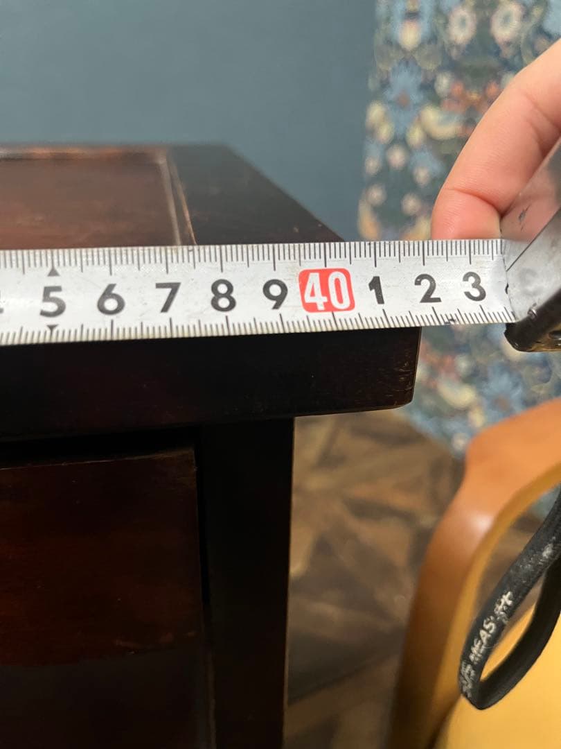 北海道民芸家具 カバ無垢材 電話台 棚 インテリア 昭和レトロ アンティーク